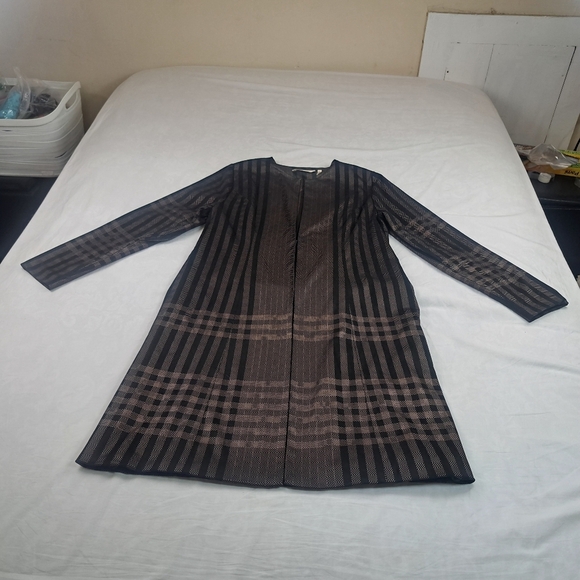 Soft Surroundings  Stonehaven Plaid Duster Cardigan Jacket Women’s Size M - Picture 9 of 14